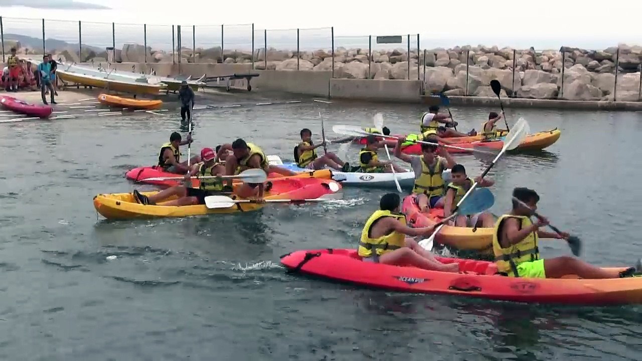 6e Challenge de course de kayak de mer à Marseille sur la plage de Corbières