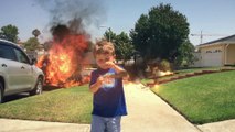 Little Boy Throws Magic Fire Bombs | Van The Man | FXated