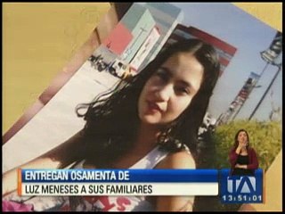 Entregan osamenta de Luz Meneses a sus familiares