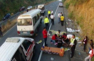 19 heridos tras accidente en vía playas – Cerecita, provincia del Guayas