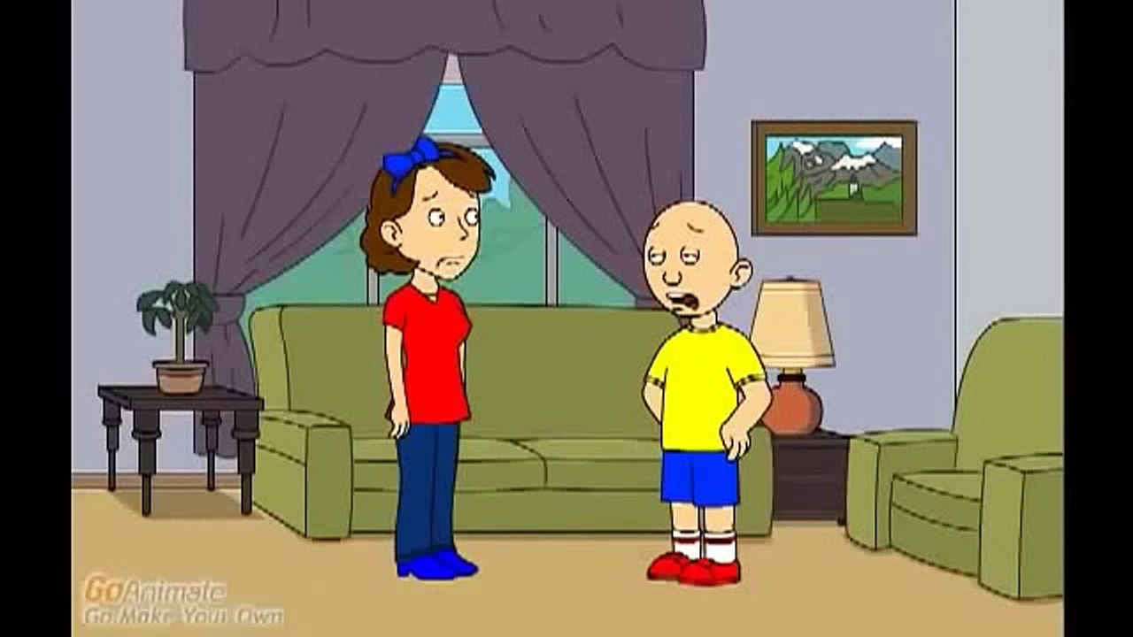 Caillou fakes sick and gets grounded cartoon snippet