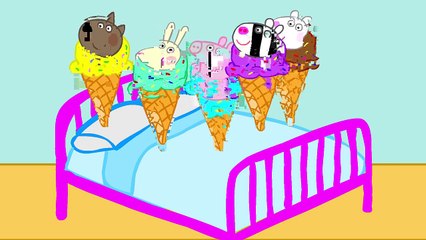 Five little monkeys Ice cream jumping on bed Peppa Pig new episode Parody