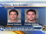 Father, son busted for theft