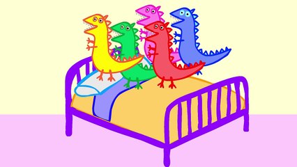 Five little Ice cream jumping on bed Peppa Pig Frozen Spider Man Talking Tom Mickey Mouse Parody