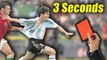 Fastest Red Cards Football in Football History ● Top 10