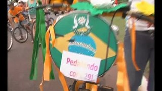 Matéria sobre o passeio ciclistico realizado pelo Posto 29 Rede Tv Cidade Nova Mutum