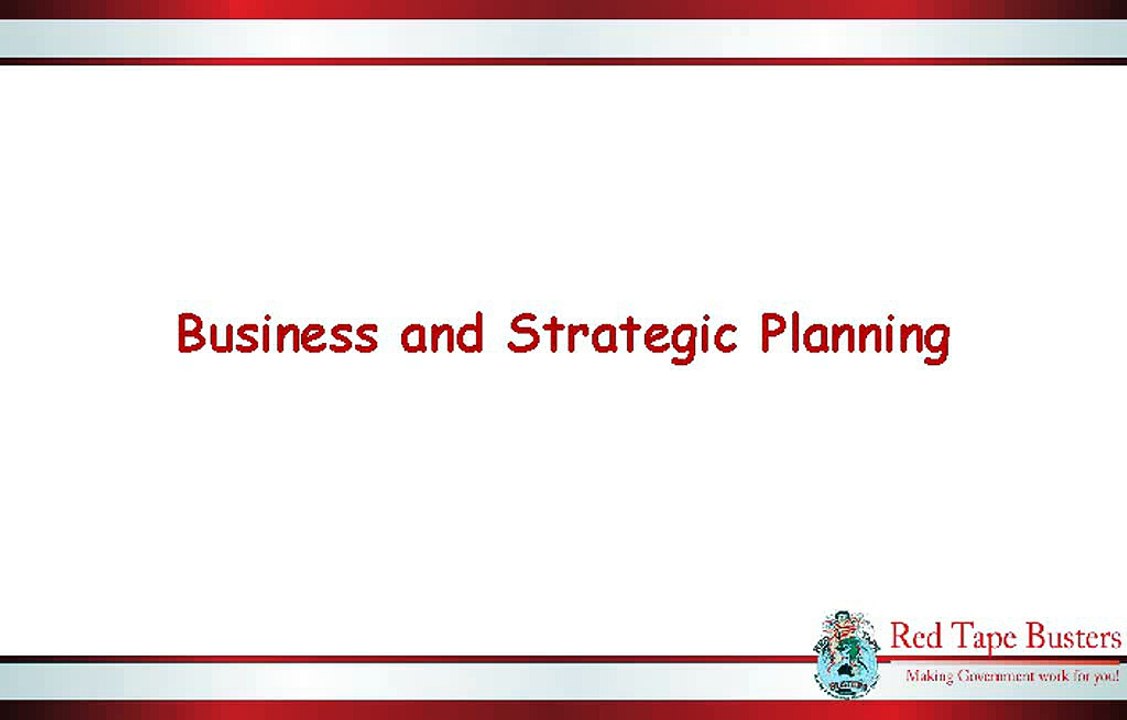 Business and Strategic Planning
