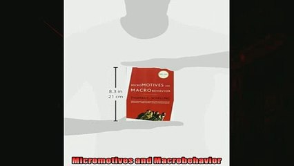 Popular book  Micromotives and Macrobehavior