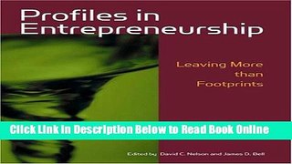 Download Profiles in Entrepreneurship: Leaving More Than Footprints  PDF Online