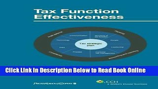 Read Tax Function Effectiveness  PDF Online