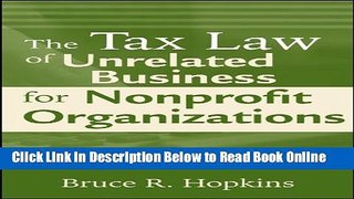 Download The Tax Law of Unrelated Business for Nonprofit Organizations  PDF Free