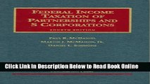 Read Federal Income Taxation of Partnerships and S Corporations (University Casebooks)  Ebook Free