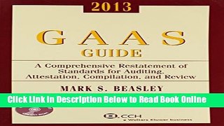 Read GAAS Guide, 2013 (with CD-ROM) (Comprehensive G.A.A.S. Guide)  Ebook Free