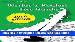 Read Writer s Pocket Tax Guide  Ebook Free