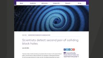 Scientists Discover Yet Another Pair Of Black Holes Merging To Become One