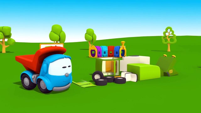 Leo the Truck - STREET SWEEPER - Toy Trucks Cartoons for Kids Tutitu style