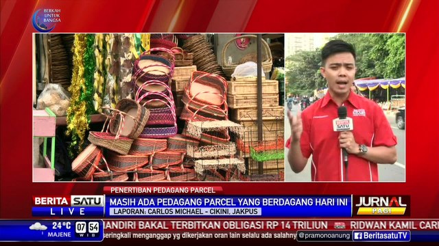Pedagang Parcel Musiman kembali Menggelar Lapak di Trotoar Cikini