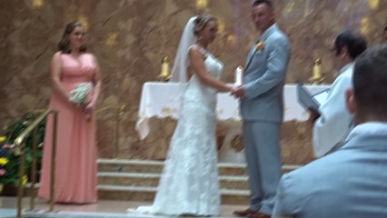 Corey & Sarah tying the knot