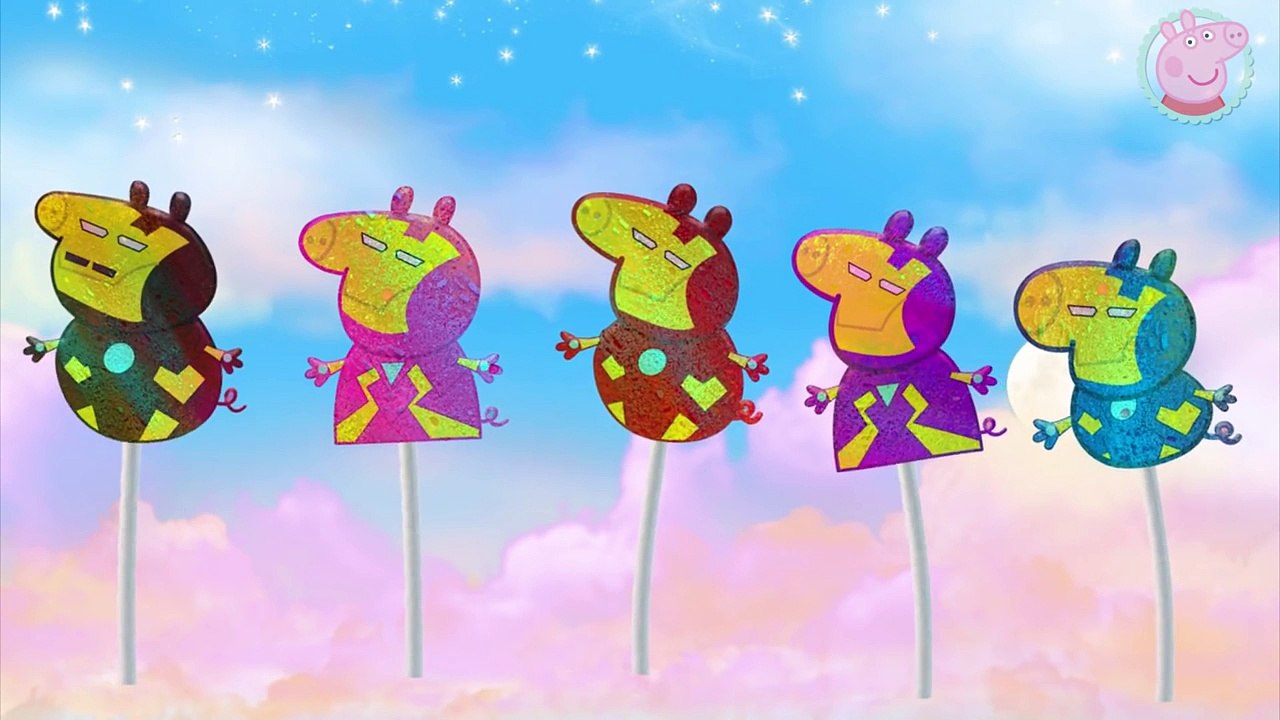 Peppa Pig Lollipop Iron Man Finger Family   Nursery Rhymes  Peppa Pig TV
