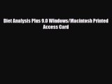 Download Diet Analysis Plus 9.0 Windows/Macintosh Printed Access Card PDF Full Ebook