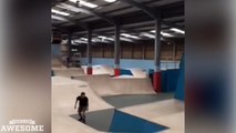 INCREDIBLE front flip board transfer!! (People are Awesome)