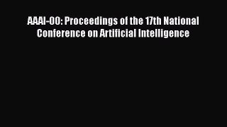 [PDF] AAAI-00: Proceedings of the 17th National Conference on Artificial Intelligence [Read]