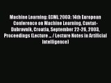 [PDF] Machine Learning: ECML 2003: 14th European Conference on Machine Learning Cavtat-Dubrovnik