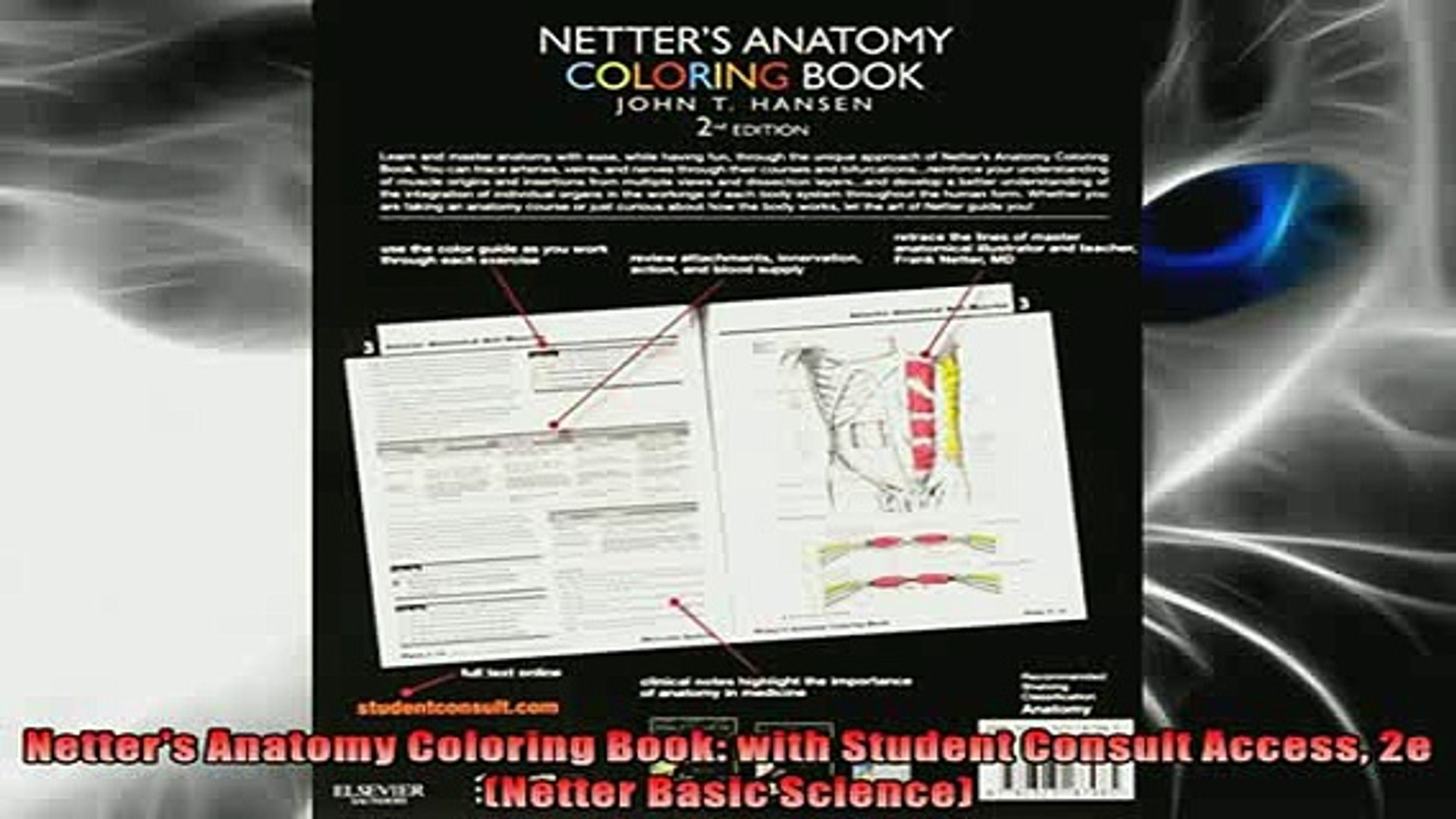 Download Read Book Netters Anatomy Coloring Book With Student Consult Access 2e Netter Basic Science Book Online Video Dailymotion