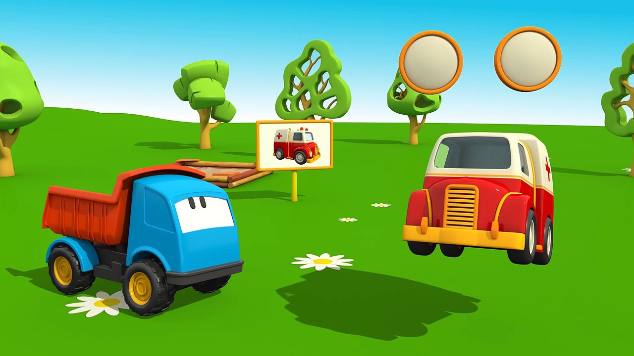 Kid's 3D Construction Cartoons for Children 17_ Leo & the Ambulance (xây dựng xe cứu thương