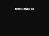 Read Imitators of Epilepsy Ebook Free