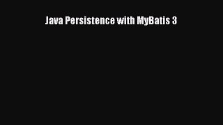 Read Java Persistence with MyBatis 3 PDF Free