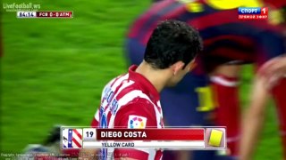 Diego Godín Horror Foul on Dani Alves ~ Barcelona v Atletico Madrid ~ 28-08-2013