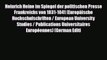 PDF Heinrich Heine im Spiegel der politischen Presse Frankreichs von 1831-1841 (EuropÃ¤ische