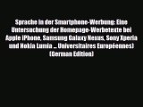 Download Sprache in der Smartphone-Werbung: Eine Untersuchung der Homepage-Werbetexte bei Apple