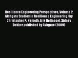 Read Resilience Engineering Perspectives Volume 2 (Ashgate Studies in Resilience Engineering)
