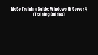 Read McSe Training Guide: Windows Nt Server 4 (Training Guides) Ebook Free