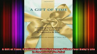 READ book  A Gift of Time Continuing Your Pregnancy When Your Babys Life Is Expected to Be Brief Full EBook