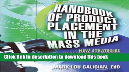 Read Handbook of Product Placement in the Mass Media: New Strategies in Marketing Theory,