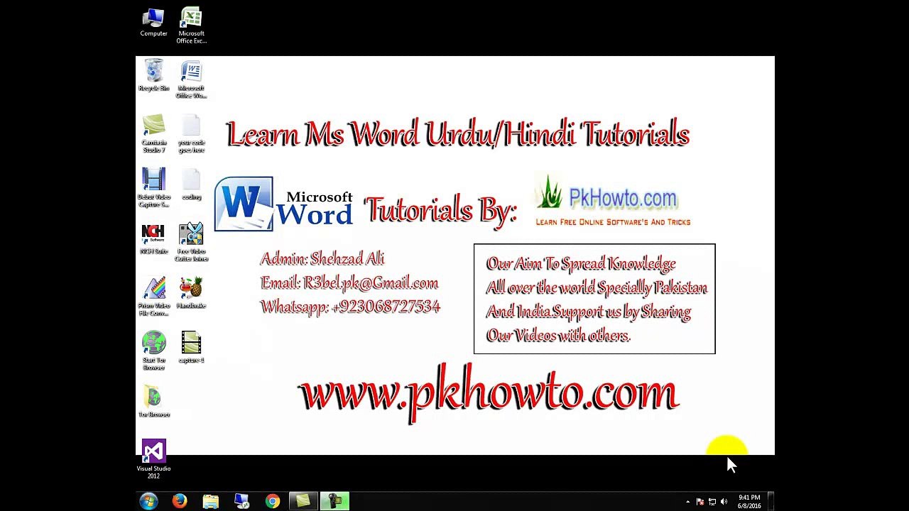 Lesson # 4 Bold,Italic and Underline button use (Learn MS word Urdu Hindi Tutorials)