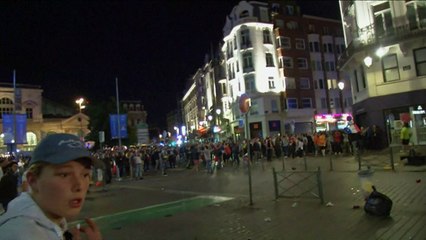 England football fans clash with police in Lille