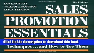 Download Sales Promotion Essentials  Ebook Online