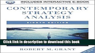 Read Contemporary Strategy Analysis: Text and Cases  Ebook Free