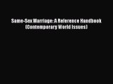 Download Book Same-Sex Marriage: A Reference Handbook (Contemporary World Issues) PDF Online