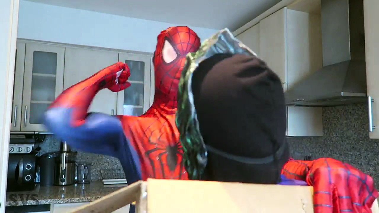 Spiderman vs Joker - Mystery Gift SURPRISE PRANK - Funny Superhero Movie in Real Life