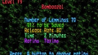Lemmings Genesis/Mega Drive Walkthrough: Taxing Level 19