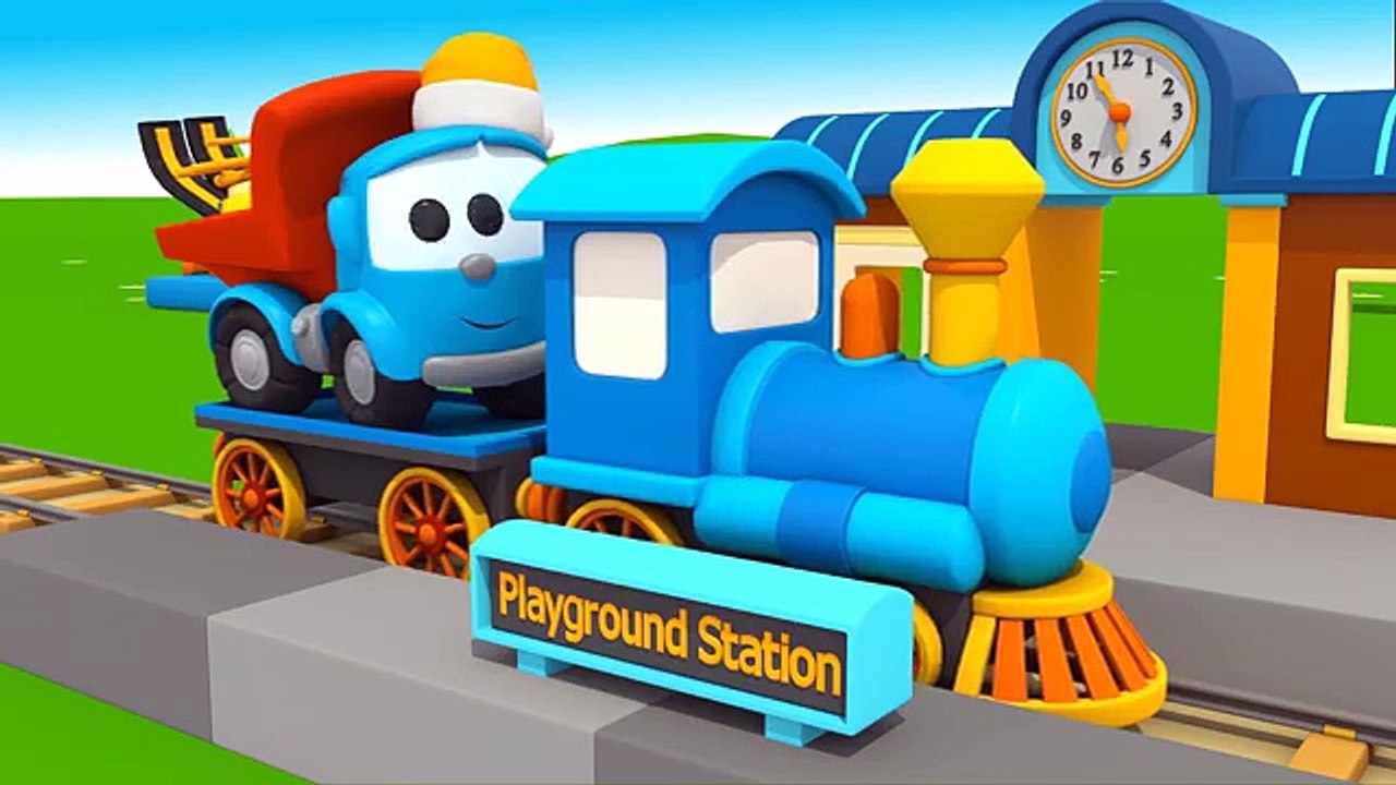 Мультик - конструктор 3D. Грузовичок Лёва Малыш  и Снегокат. Мультики про машинки