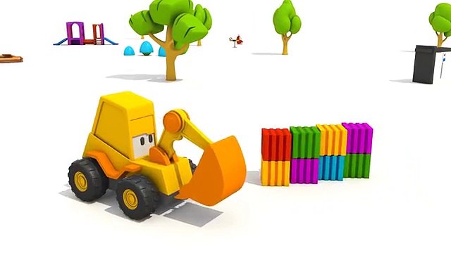 Мультик 3D. Экскаватор Мася играет в игру Горячо - холодно . Собираем Эвакуатор
