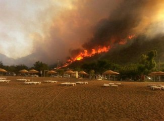 Antalya'da Oteller Bölgesinde Orman Yangını