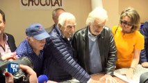 Jean-Paul Belmondo au Musée du chocolat pour inaugurer un gâteau qui lui rend hommage