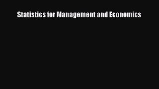 Read Book Statistics for Management and Economics ebook textbooks